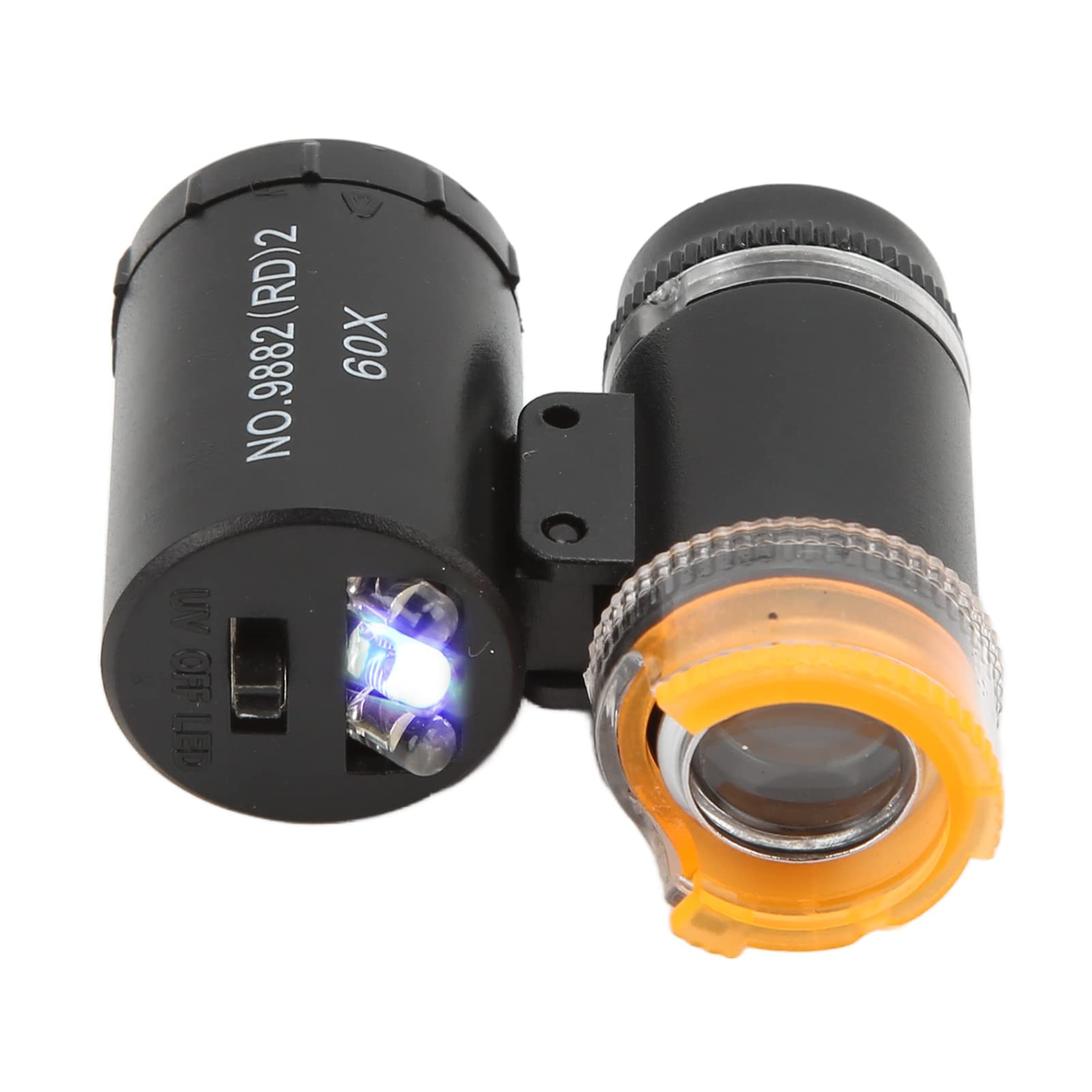 Mini Microscope, 60X Portable Handheld Usb Microscope Camera, Telescopic Design, Wide Irradiation Range(9882(Rd)2 Black)